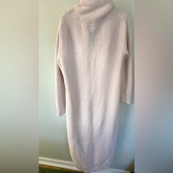 Barefoot Dreams CozyChic Full Zip Hooded Lounger Robe Cream Size S/M - Picture 6 of 8